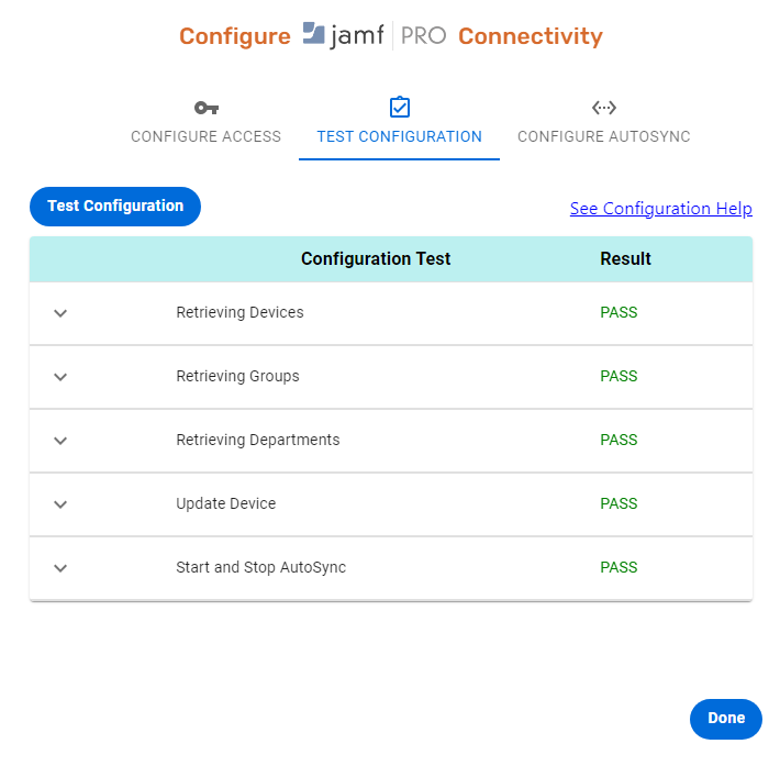 Jamf Pro test configuration